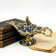 1pc Acrylic Printed Vintage Magic Lamp Genie Collector's Edition, Suitable For Home/Wedding Table Decor, Rare Classic Arabic Style Collectible, Exquisite Gift, Perfect For Party/Birthday/Christmas - 1PC - View 6
