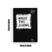 Wreck This Journal Creative Destruction Notebook, Black Hardcover Stress Relief Venting Journal, Fun Interactive Doodle DIY Blank Notebook, Emotional Release Stress Relief Art Book - Multiple Styles - View 8