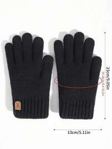 1 Pair Winter Warm Touchscreen Gloves, Bicycle Skiing, Full Palm Protection Windproof Men's Cycling Gloves, Outdoor Sports Gloves, Suitable For Cycling, Motorcycle Riding And Skiing - A - View 10