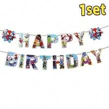 Paw Patrol Theme Birthday Party Decorations, Swirl Hanging Decorations, Happy Birthday Party Supplies, Theme Birthday Party, Comic Theme Celebrations, Independence Day, Graduation Or Superhero Theme Birthday Party - Set - View 11