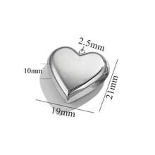 1pc European And American Flat Polished Fashion Versatile Electroplated Heart Pendant LOVW Necklace Collarbone Chain Large Heart Jewelry Accessory - Silver - View 7