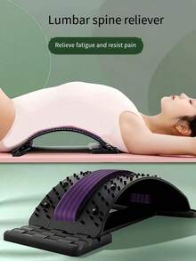 4-Level Adjustable Premium Back Stretcher, Relieves Lower Back Pain, With EVA Massage Strap, Portable Spine Decompression Board, Suitable For Spine Exercise, Relaxation, Yoga, Fitness, Gym Essential, Fitness Equipment, Sports Equipment, Back To School - Multicolor - View 2