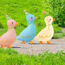 4/8 Sets Colorful Goose Balloons With Sticks, Cute Animal Party Balloons For Kids, Birthday Party Decorations, Family Gatherings, Holiday Celebrations, Animal Theme Parties, Party Supplies And Outdoor Toy Balloons - View 5
