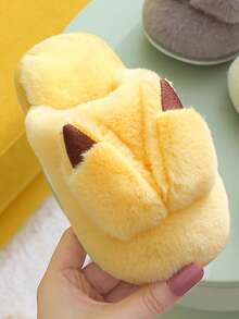 Children's Slippers Autumn/Winter New Style Small/Medium/Large Kids Cute Cartoon Rabbit Ear Indoor Bedroom Floor Slippers - Yellow - View 6
