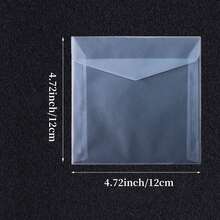 25pcs Ins Style Semi-Transparent Frosted Vellum Envelopes, Multiple Sizes And Styles, With Gold Stickers And Multicolor Wax Seal Stickers, Waterproof Photo Card Invitation Card Greeting Card Packaging Set, Suitable For Small Cards, Wedding Invitations, Scrapbooking Gift Packaging - Square - View 31