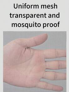 Self-Adhesive Invisible Window Screen, Home Balcony Bedroom Insect & Mosquito Proof, Easy Installation Mesh Screen - Grey Mesh With White Trim {Full Sheet} - View 7