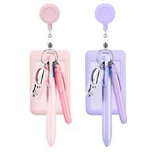 Macron Color System Hospital Doctor Nurse Portable Stationery Set, With Folding Scissors Can Cut Gauze, Extendable Zipper Badge Clip, Refillable Ballpoint, Highlighter Marker. - Multicolor - View 7