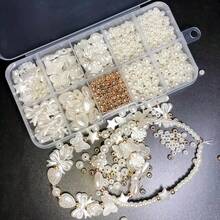 10-Compartment Box ABS Faux Pearl Bead Set DIY Material Kit For Handmade Beaded Bracelets, Necklaces, Phone Chains Accessories - Multicolor - View 7