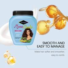 Hoegoa 2 In 1 Leave In Conditioner Cream For Curly & Frizzy Hair, Moisturizing Hair Styling Cream With Castor Oil, Shea Butter & D-Panthenol, Curl Defining Treatment, Anti-Frizz Hydrating Hair Care Product For Women, Soft Shiny Natural Curls - Leave-in Conditioner - View 9