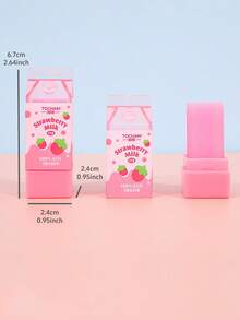 1/2/4/24pcs Milk Erasers, Mini Banana Chocolate Milk Carton Shaped, Low Dust PVC Material, For Pencil Cleaning, Suitable For Back To School Students, Graduation Season, Office - Multicolor - View 3