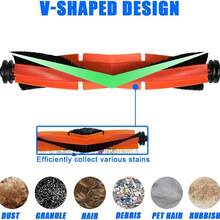 1pc Roller Brush Main Brush Replacement Part, Compatible With Xiaomi X20+ X10+ X20 Plus X10 Plus Robot Vacuum Cleaner Cleaning Accessories - 1 Pc - View 6
