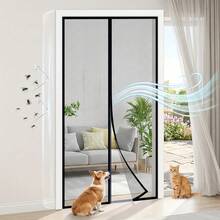 Black Magnetic Screen Door Curtain, Summer Mosquito And Insect Proof Mesh Door Curtain, Easy To Install - Black-edged Door Curtain - View 12