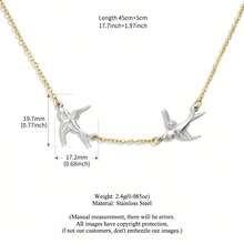 1pc New Lucky Swallow Necklace, Minimalist High-End Style, 14k Gold Plated Copper Material, Suitable For Wife And Mother To Wear; Easily Match With Girls' Daily Outfits, Beach Vacation Parties, Music Festivals, Travel And Sightseeing Occasions; Charming Women's Jewelry, Women's Bracelets And Necklaces, Small Accessories. - Multicolor - View 8