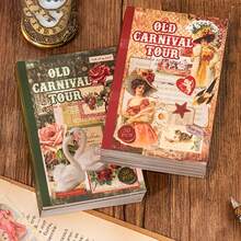 1 Paquete de 30 piezas de material de pegatinas, incluye álbum de pegatinas vintage de parque de atracciones y crucero, patrones vintage, pegatinas básicas de collage para diario hecho a mano, etiquetas para envolver regalos, pegatinas para cuadernos, adecuadas para múltiples escenas: pegatinas para fundas de teléfono, pegatinas para tazas, etc. - A - Ver 2