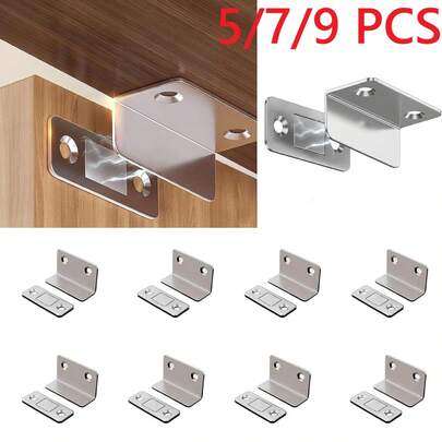 5/7/9 pièces Loquets magnétiques ultra-fins, aimants de porte d'armoire, fermeture magnétique auto-adhésive pour placard, armoire, armoire, tiroir
