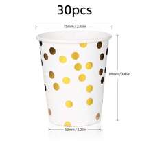 100/50/40/30//25/20/10/5 piezas Tazas de café de platino blanco de 9 oz, tazas de agua, tazas de bebidas, tazas de leche, tazas de jugo, adecuadas para bebidas frías y calientes, agua, jugo o té, oficina, fiesta, hogar, viaje, picnic y eventos - platino - Ver 13