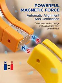 Magnetic Track Car Kids Educational Magnetic Building Blocks Assembly Track Toy Anti-Gravity Transformable High-Speed Electric Train Brain Development Improve Hand-Eye Coordination And Logical Thinking Ability Suitable For Boys And Girls 3 Years Old And Above Parent-Child Interactive Game Halloween Christmas Birthday Holiday Gift - Multicolor - View 9
