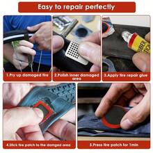 144pcs Rectangular And Circular Tire Repair Patches, Suitable For Bicycles, Electric Bicycles, Tubeless Tire Puncture Repair, Bicycle Maintenance - Multicolor - View 7