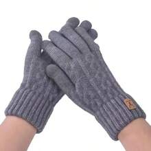 1 Pair Winter Warm Touchscreen Gloves, Bicycle Skiing, Full Palm Protection Windproof Men's Cycling Gloves, Outdoor Sports Gloves, Suitable For Cycling, Motorcycle Riding And Skiing - A - View 13