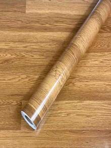 1 Roll Brown Floor Decorative Self-Adhesive Wall Sticker, Thickened, Easy To Clean, Removable, Suitable For Bedroom, Living Room, Kitchen And Balcony Renovation Sticker, Size: 30CM*100/300/500/1000CM - Brown - View 9