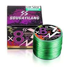 SOUGAYILANG 8-Strand Braided Fishing Line Green 100m/300m/500m Multi-Color Abrasion-Resistant Multi-Strand Fishing Line Suitable For Saltwater And Freshwater Outdoor Fishing Accessories - Green - View 16