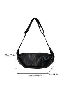 GUANMO Fashion Patchwork Dumpling Bag Casual Men's Crossbody Single Compartment Daily Commute Travel Shopping Unisex Minimalist Clean Version - A - View 9