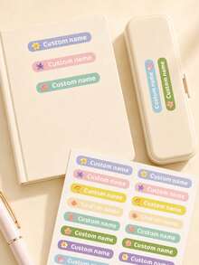 Customized Floral Name Stickers, Personalized Pen Labels, Cute Flower Decals, Customized Name Labels, Customizable Birthday, Christmas Gifts, Customized Stickers, Personalized Stickers, Teacher's Day, Gifts For Family And Friends, Lovers, Mothers - Style a - View 6