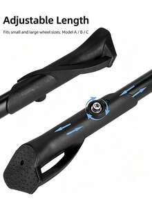 1pc Mountain Bike Aluminum Alloy Single Kickstand Side Stand Parking Rack - Black - View 3