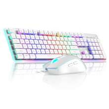 RGB Silent Keyboard And Mouse Combo MageGee GK970 2-In-1 Set LED Backlit Full-Size Numeric Keypad Multimedia And Function Keys Suitable For Office, Gaming, School, PC, Laptop, Classroom Learning, Student Essential - View 10