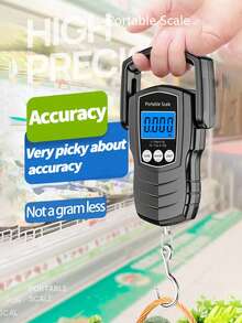 [High Quality] 1pc Portable Handheld Scale, Multi-Function Travel Scale, 50kg/75kg Capacity, Hanging Fishing Scale, Suitable For Home And Air Travel, With Large Handle, Backlit LCD Display And Weight Lock Function (AAA Batteries Not Included) - Multicolor - View 2