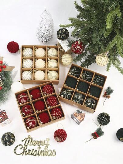 Set 9 Bola Natal, Dekorasi Bola Natal Berbulu untuk Dekorasi Liburan, Ornamen Gantung Pohon Natal, Bola Dekorasi Pesta, Ciptakan Suasana Liburan Natal, Gaya Bohemian, Cocok untuk Luar Ruangan, Halaman, Dalam Ruangan, Jendela, Kamar, Ruang Tamu, Tahun Baru, Pesta Peresmian Rumah, Pernikahan, Pesta, Dekorasi Pohon Natal, Perayaan Liburan Musim Dingin, Dekorasi Pesta Meriah, Hadiah Pesta, Dekorasi Pesta Natal Meriah, Pilihan Hadiah Sempurna untuk Teman di Hari Natal
