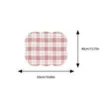 [New Thickened]Kitchen Dish Drying Mat, Table Mat, Absorbent Pad, Countertop Dish Mat, No-Wash Table Mat, Bowl And Plate Drying Mat, Thickness 3.6mm - Pink Checkered - View 12