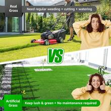 Césped artificial, césped sintético suave, sin necesidad de riego, corte o fertilización, adecuado para jardín, garaje, campo de golf, boda, fiesta de vacaciones, decoración de mesa al aire libre, entrenamiento de mascotas y decoración de paisaje de patio trasero. - verde - Ver 6