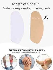 2/10/20/30/40/50pcs Disposable Thigh Anti Chafing Patches Plus Size Curve Inner Thigh Chafe Guard Stickers, Back To School Supplies College Dorm Essentials, Travel Essentials Vacation Supplies, Invisible Sweatproof Nipple Covers Set Bulk - Thin style - View 4
