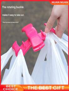 Portable Plastic Shopping Bag Clip, With Comfortable Grip, Durable Basic Shopping Bag Holder, Convenient For Shopping And Home Storage, Prevents Bag Tearing - Multicolor - View 5