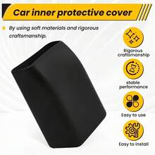 2pcs/Set Silicone Car Seat Belt Clips, Dust-Proof Car Safety Clips, Anti-Scratch Protective Covers, Car Interior Button Caps - A - View 8