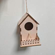 Wooden Birdhouse, Suitable For Outdoor Hanging, Handmade, Natural Bird Shape, Suitable For Backyard/Garden/Patio Decoration, Luxury Birdhouse - A - View 9