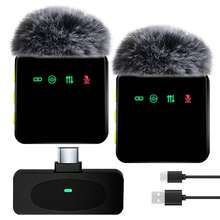 Micrófono de solapa inalámbrico compatible con iPhone y teléfono Android, micrófono mini con reducción de ruido, emparejamiento automático y silencio & reverberación para vlogging y grabación de video - Plug & Play Capacidad de batería: (Receptor: 140mAh, Micrófono: 160mAh) - Multicolor - Ver 14