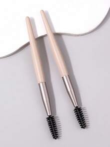 2pcs/Set Flexible Eyelash Curl & Brow Brush Set, Multi-Functional Eye Makeup Brushes, Travel Portable Eye Makeup Tool - Apricot - View 3