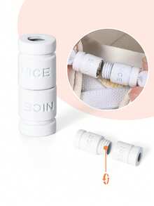 COSYLEE 1雙字母扣彈性鞋帶，0.8cm寬扁平免繫鞋帶，適用於休閒鞋與運動鞋 - 白色 - 查看 6