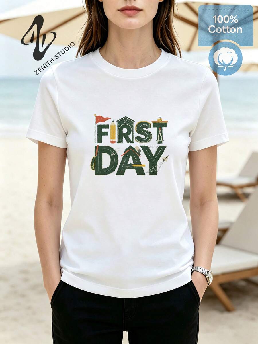 Women T-Shirts - 白色 - 查看 1