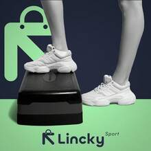 Step para Aeróbicos Lincky Profesional con Altura Ajustable de 3 Niveles Superficie Antideslizante para Entrenamiento en Casa y Gimnasio Color Negro - Negro - Ver 7