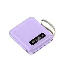 بنك طاقة محمول 10000mAh، بنك طاقة شحن بطيء 8*9 سم، قد يكون الشحن الأولي منخفضًا ويختفي بسرعة، عرض البطارية سيكون طبيعيًا بعد استخدامين، متوافق مع أجهزة متعددة (2x مخرج USB، كابلات Type-C و Micro و USB مدمجة)، ضوء LED، حبل معلق، مناسب كهدية تخرج، هدية حفلة العزوبية، هدية وصيفة العروس - أبيض - مشاهدة 14