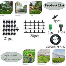 1/4" Adjustable Micro Drip Irrigation System Sprinkler Head, 4/7mm Anti-Clogging Dripper, Red Gardening Supplies (1/4" Drip Irrigation Components) - Automatic Irrigation Kit - View 30