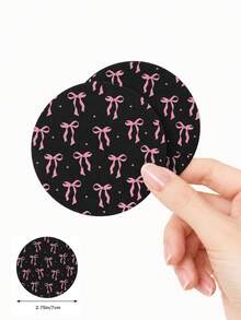 Jemdura, 2pcs Minimalist Bow & Cherry Pattern Leather Car Cup Holder Coasters, Non-Slip Round Cup Holder Liners, Easy To Clean Universal Car Cup Holder Liners, Suitable For Car Interior Decoration, Great Gift For Car Enthusiasts - Multicolor - View 9