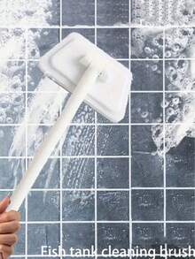 1 pieza Cepillo de limpieza de azulejos de bañera con mango largo y esponja - A - Ver 8