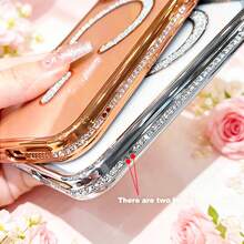 1件 Hadaasi 黑色時尚塗層亮片鑽石透明手機殼，適用於 Apple 17 Pro Max 17 PRO 17 Air 17 17e，兼容 Apple 18pro/18promax/18/16 15 14 13 A12 11 PRO MAX Plus，支援無線充電，防震保護殼，水鑽設計耐用外殼，適合時尚愛好者與 Apple 用戶，17 Pro Max Apple 手機殼 17 Pro Max Apple 手機無線充電殼 - 黑色 - 查看 10