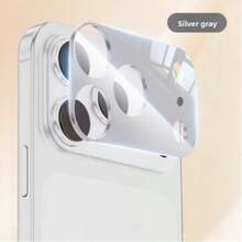 1 قطعة فيلم عدسة مطبوع بالحرير متعدد الألوان، متوافق مع Apple 17 Pro/17 Pro Max، واقي عدسة مطبوع بالحرير ثلاثي الأبعاد، وسادة حماية عدسة مقواة مقاومة للخدش والسقوط، فيلم واقي للعدسة، فيلم واقي عدسة كاميرا زجاج مقوى مضاد للانعكاس بألوان حقيقية، مع غطاء حماية خلفي، مادة زجاج مقوى، صلابة 9H، جودة صورة فائقة الوضوح، سهل التركيب، متوافق مع أغطية الهواتف، لا يؤثر على التصوير الليلي، متوفر باللون الفضي والأزرق والبرتقالي - متعدد الألوان - مشاهدة 4