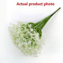 1/30/60朵白色人造滿天星花，逼真質感，適用於派對桌飾、週年紀念、婚禮、訂婚、飯店、派對、室內/戶外花園裝飾、花束、花瓶裝飾 - 白色 - 查看 12
