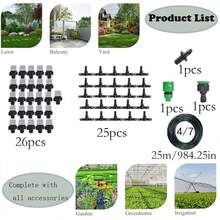 1/4" Adjustable Micro Drip Irrigation System Sprinkler Head, 4/7mm Anti-Clogging Dripper, Red Gardening Supplies (1/4" Drip Irrigation Components) - Automatic Irrigation Kit - View 31